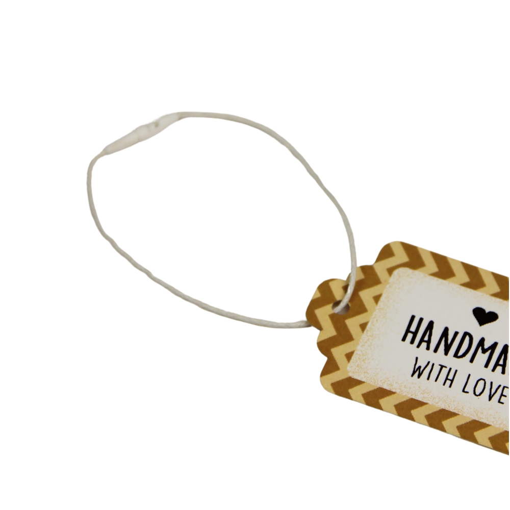 wiederverschliessbare Baumwollkordel in der Farbe weiss