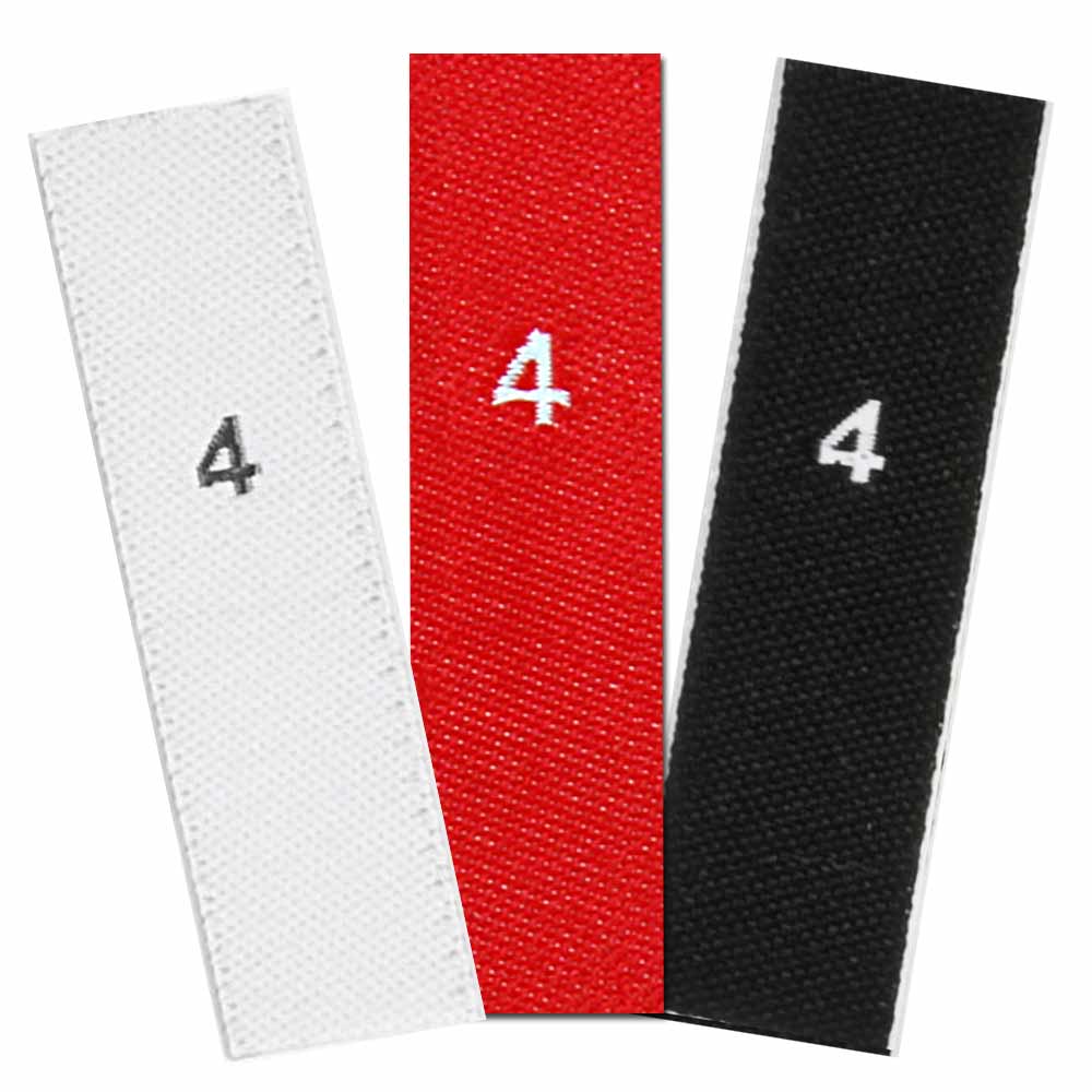 woven size labels - number 4