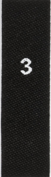 woven size labels - number 3