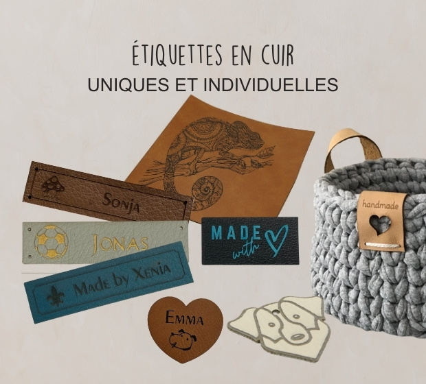 Etiquettes en cuir