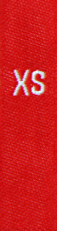 woven size labels - size XS
