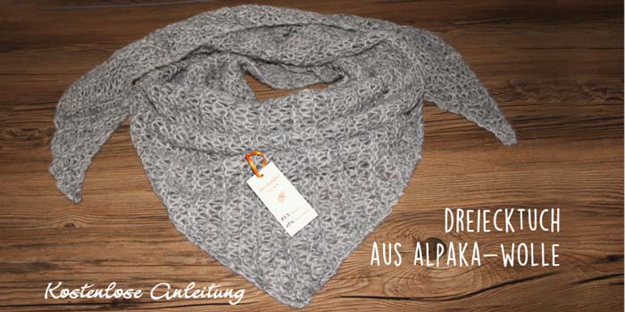 Dreieckstuch stricken und passendes Hang tag gestalten