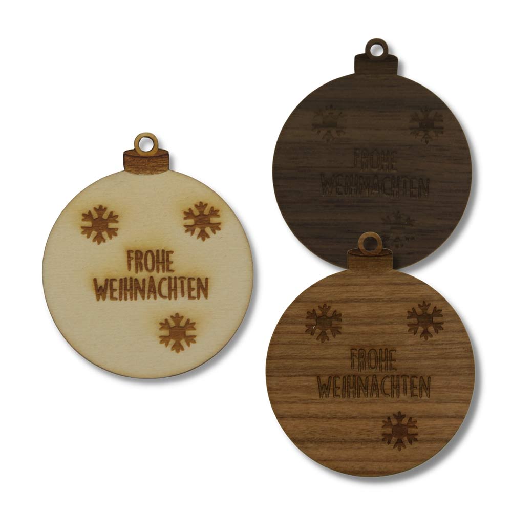 Holz-Anhänger Weihnachtskugel