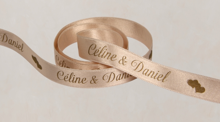 Bedrucktes Geschenkband personalisiert