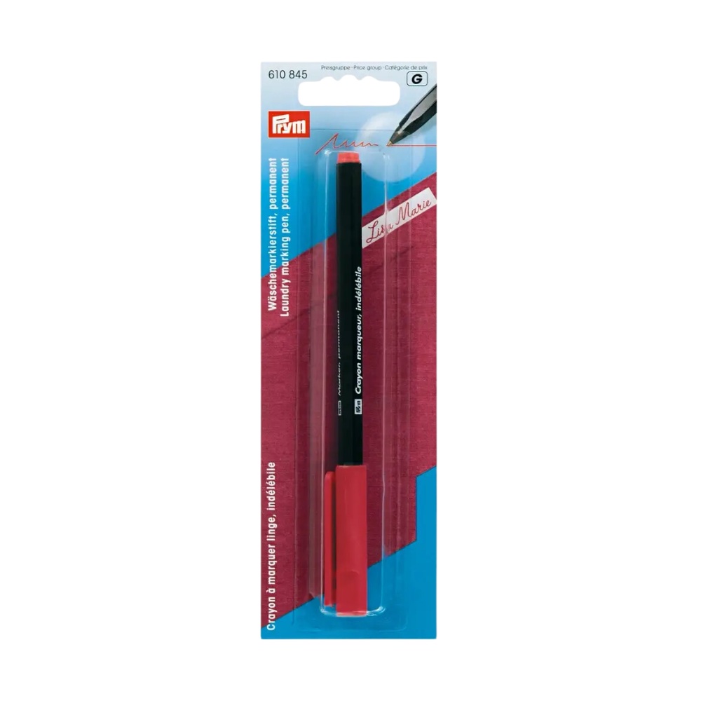Prym laundry marking pen, red