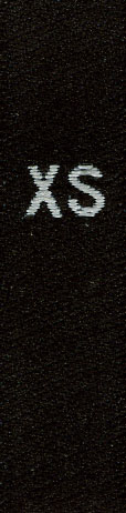 woven size labels - size XS