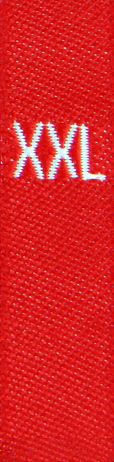 woven size labels - size XXL