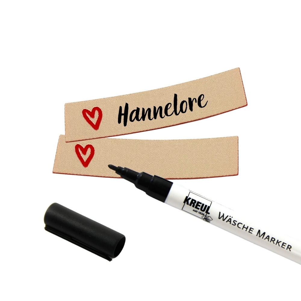 Iron-On Woven write-on labels „heart”