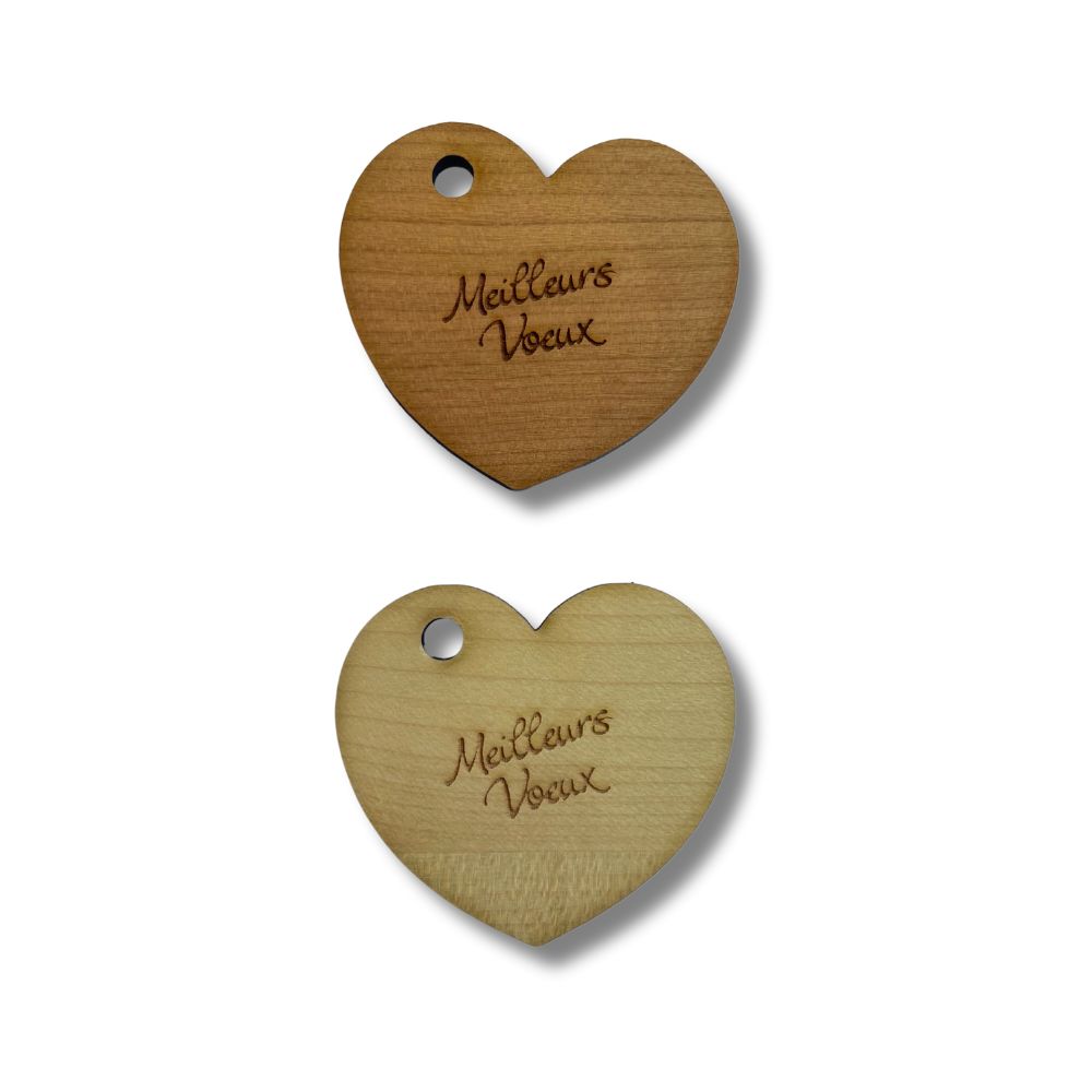  Wooden pendant "congratulations" curved heart