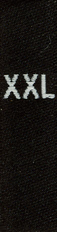 woven size labels - size XXL