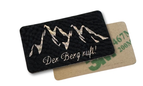 Kunstleder Premium schwarz silber