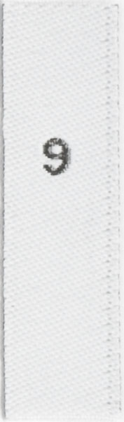 woven size labels - number 9