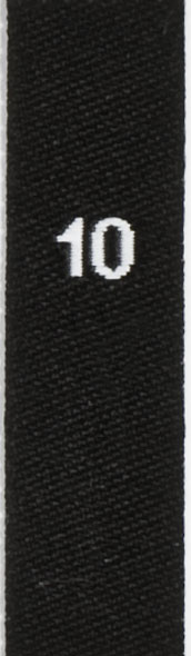 woven size labels - number 10
