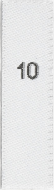 woven size labels - number 10