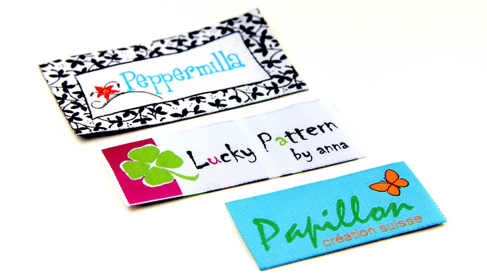 Textiletiketten mit Logo