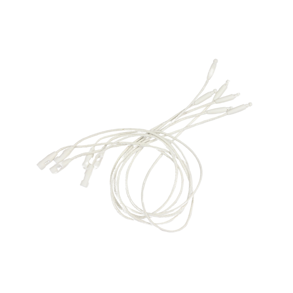 wiederverschliessbare Baummwollkordel in weiss