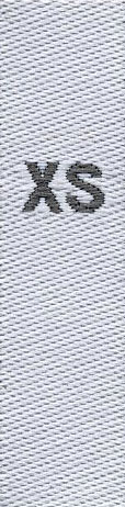 woven size labels - size XS
