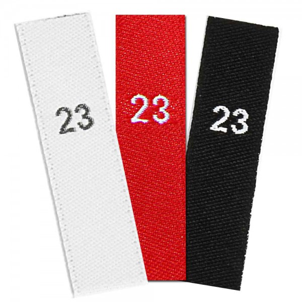 woven size labels - number 23