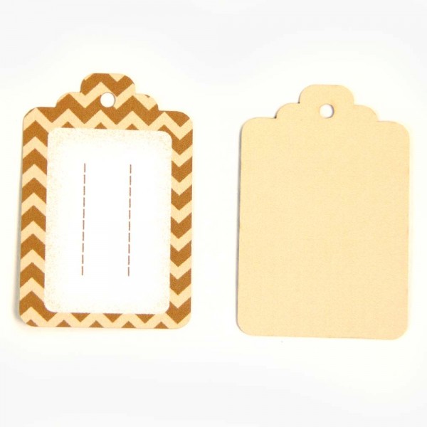 Hang tag ZigZag for self labelling