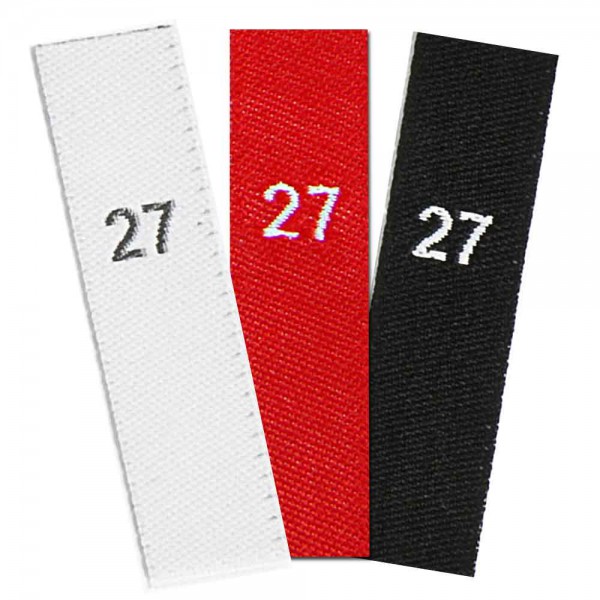 woven size labels - number 27
