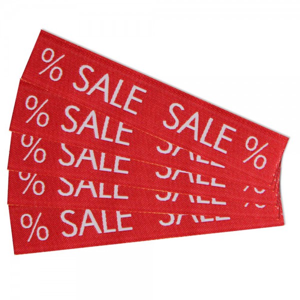 Textiletiketten "SALE", Webetiketten