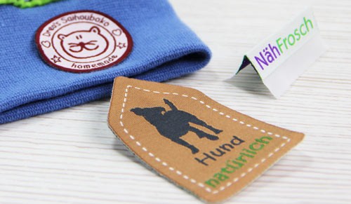 gors Étiquette d'accessoires de couture en coton avec logo ou texte,  étiquettes personnalisées à coudre, pour articles faits à la main (plié) :  : Cuisine et Maison