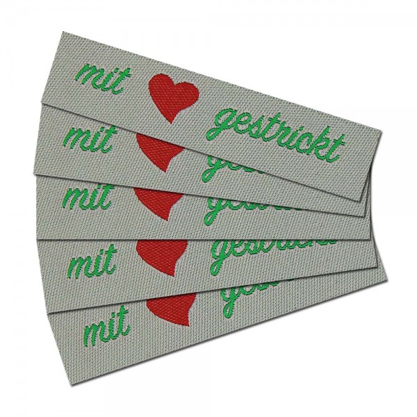 Fix&Fertig - Étiquette textile „mit Liebe gestrickt“