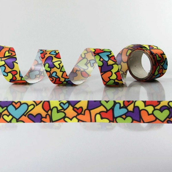 Gift Ribbon with design Mosaic Hearts