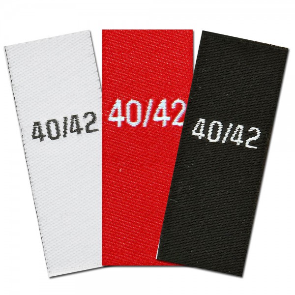 woven size labels - size 40/42