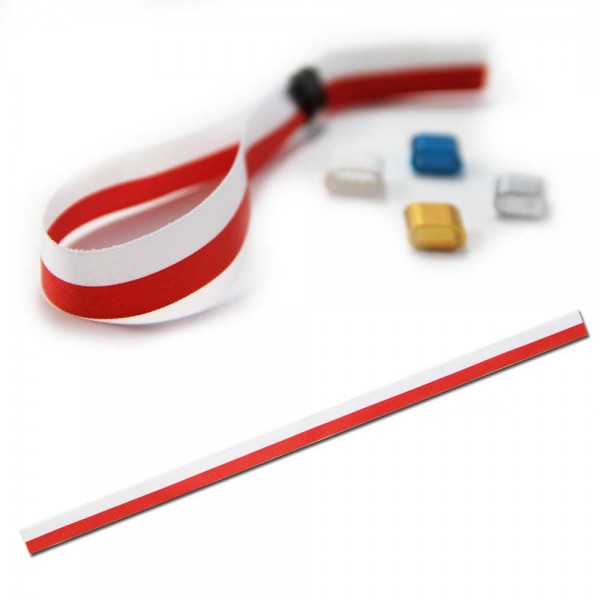 National- oder Vereinsarmband rot-weiß, Eintrittsband