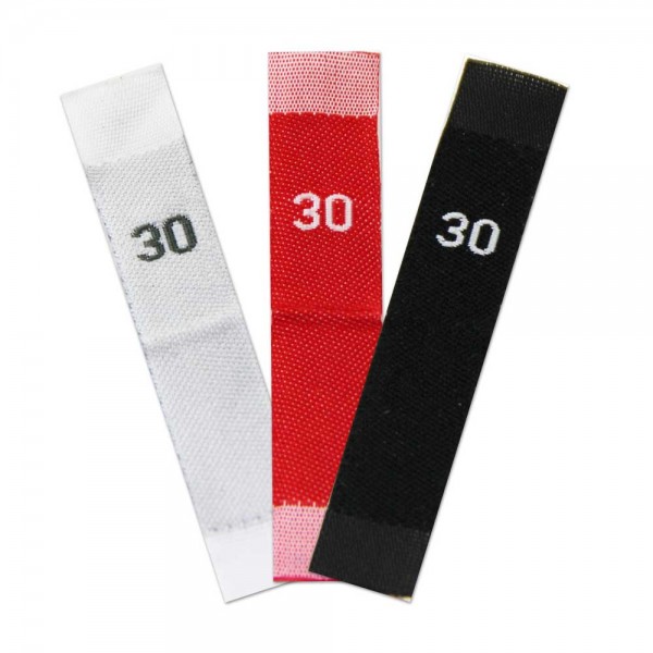 woven size labels - number 30