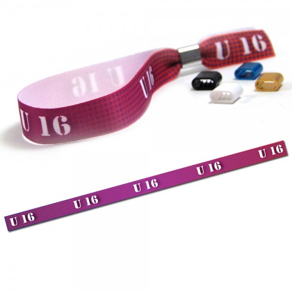 Partyarmband "U 16" Design 1, Eintrittsband