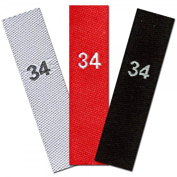woven size labels - number 34