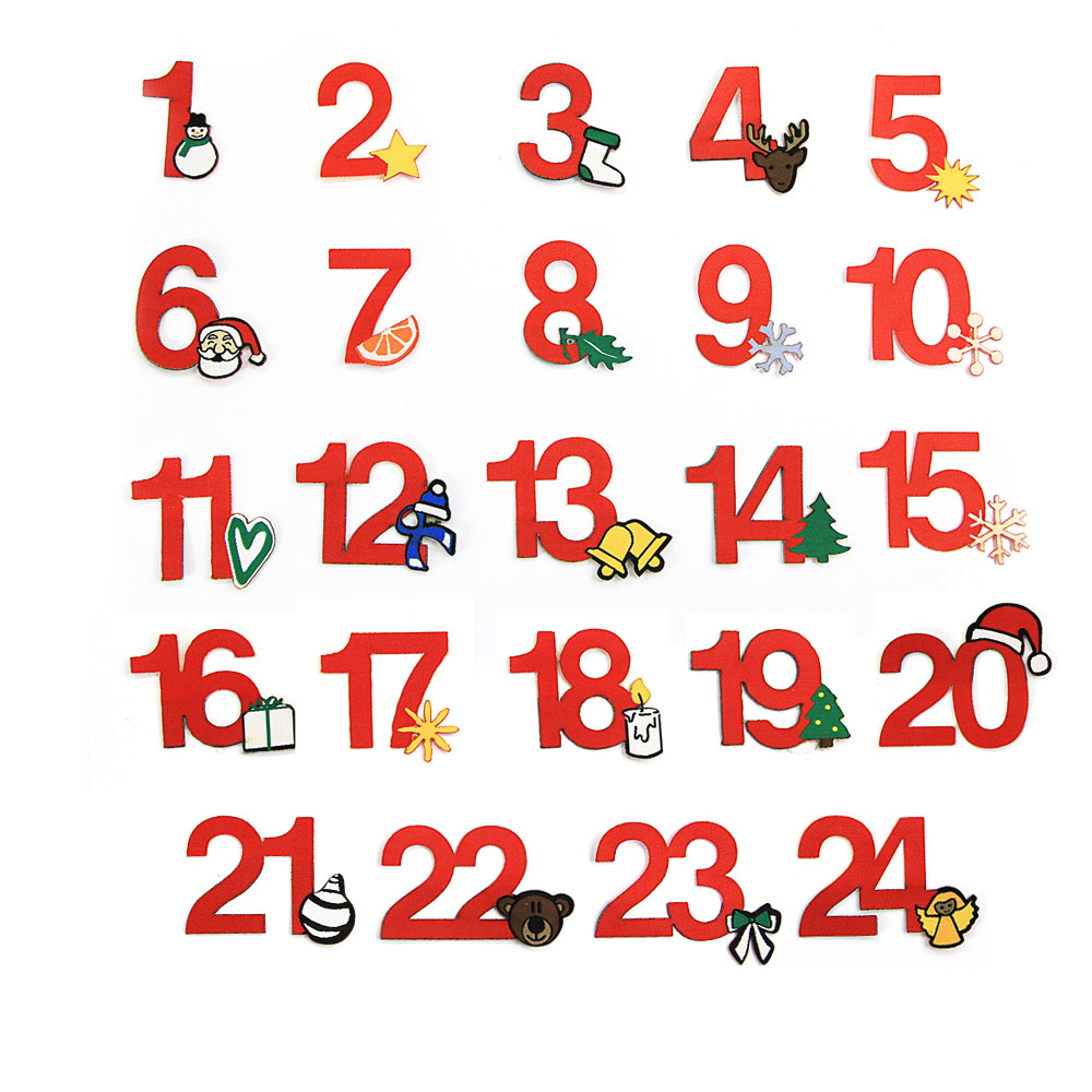 Iron-on Numbers for Advent Calendars