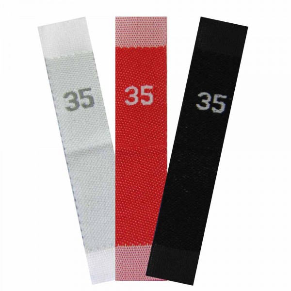 woven size labels - number 35