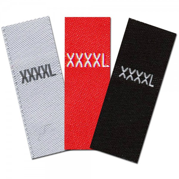 woven size labels - size XXXXL
