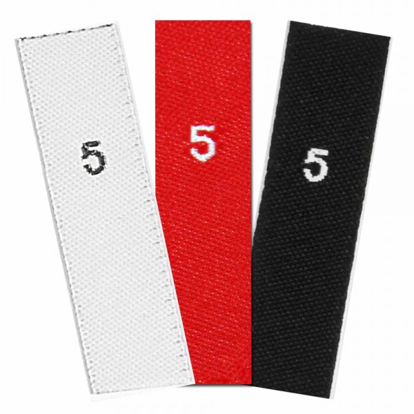 woven size labels - number 5