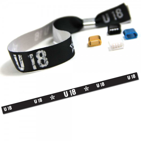 Partyarmband "U 18" Design 4, Eintrittsband